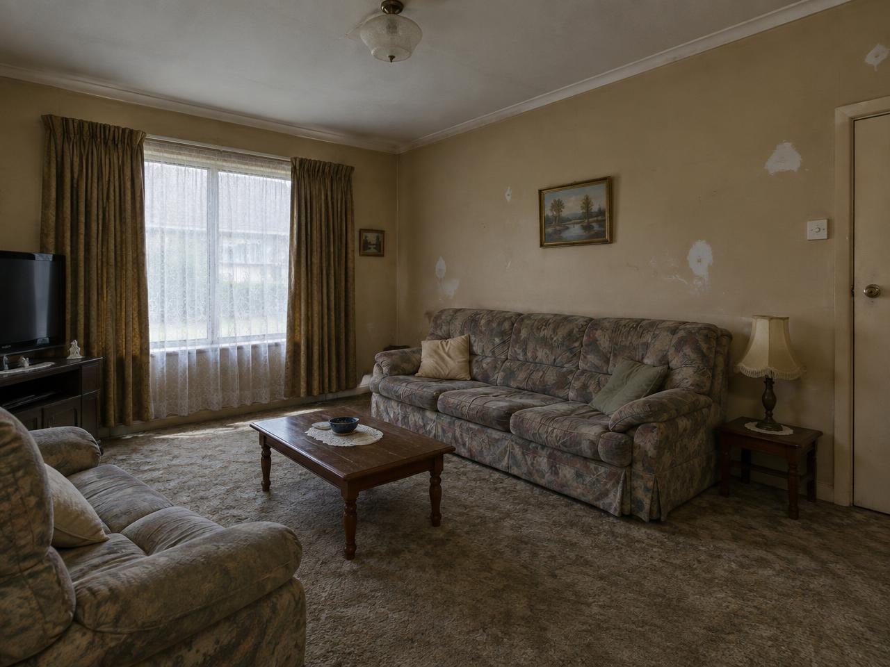 The same living room before painting